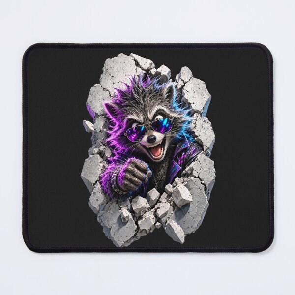 Item preview, Raccoon breaks through the wall designed and sold by design-rebell.