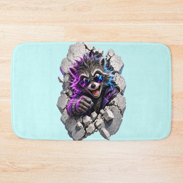 Item preview, Raccoon breaks through the wall designed and sold by design-rebell.