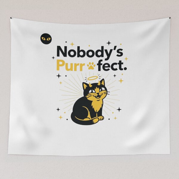 Item preview, Funny Cat Pun | Nobody's Purr-fect | Punderful Corner designed and sold by Punderful Corner.