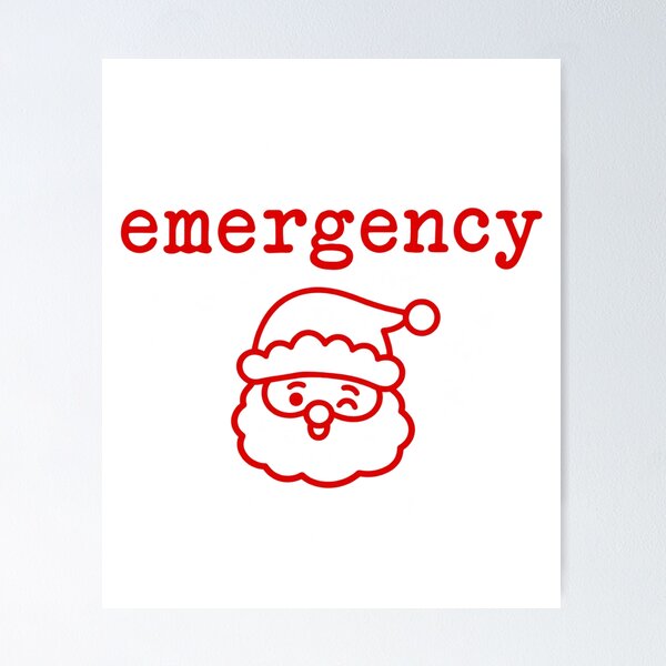 Item preview, Emergency Santa Minimal Red Christmas Line Art designed and sold by haitrieuic96.