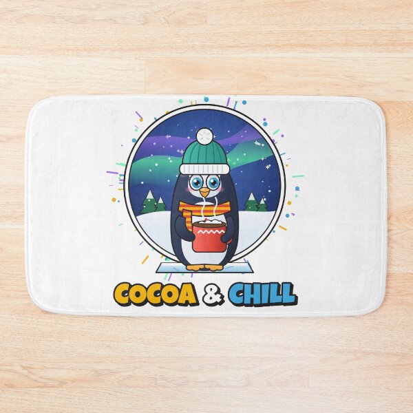 Item preview, Cocoa and Chill - Cute Penguin with Hot Chocolate designed and sold by BestBest2023.