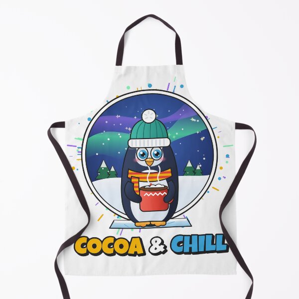 Item preview, Cocoa and Chill - Cute Penguin with Hot Chocolate designed and sold by BestBest2023.