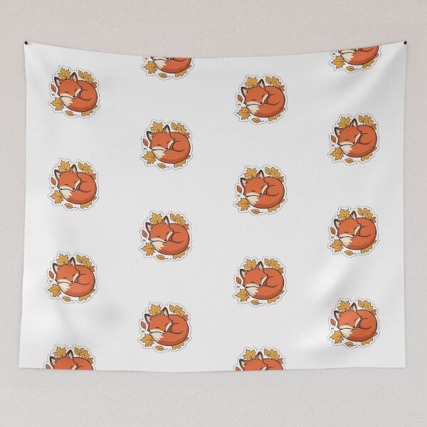 Item preview, Cozy Sleeping Autumn Fox designed and sold by littleearty.