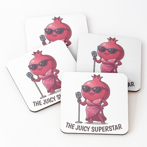 Item preview, The Juicy Superstar Pomegranate Singer Diva Fruit Art designed and sold by Amir Faysal.