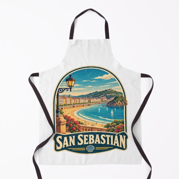 Item preview, Vintage San Sebastian Spain Travel Badge Poster & Gift designed and sold by Globalcitytees.