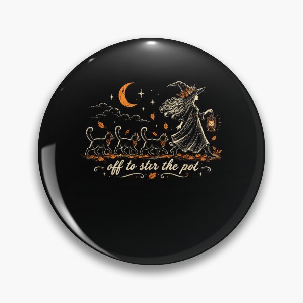 Item preview, Off to Stir The Pot Witch Black Cat Halloween Spooky  designed and sold by MatherFisher.