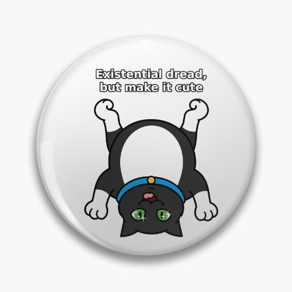 Item preview, Existential Dread But Make It Cute — Funny Belly Up Tuxedo Cat designed and sold by Topher and Tux.
