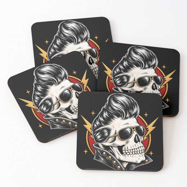 Item preview, Rockabilly Skull King Rock and Roll Art designed and sold by THAT-ONE-TEE.