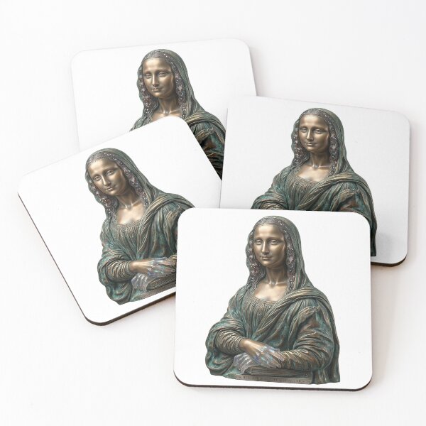 Item preview, Bronze Mona Lisa Bust Statue - Classical Renaissance Bronze Fine Art Print designed and sold by Nubian Style.