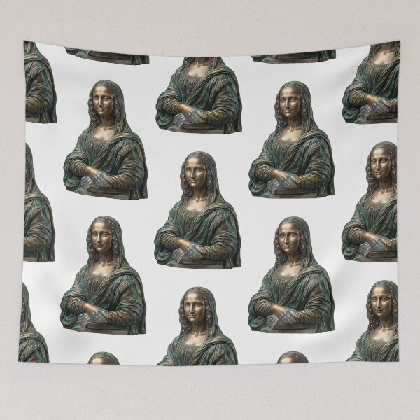 Item preview, Bronze Mona Lisa Bust Statue - Classical Renaissance Bronze Fine Art Print designed and sold by Nubian Style.