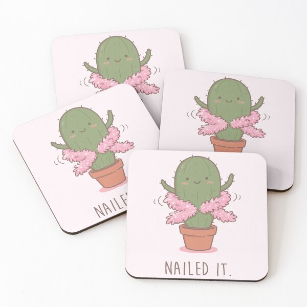 Item preview, Cute Cactus Wearing Pink Feather Boa Pun designed and sold by Amir Faysal.