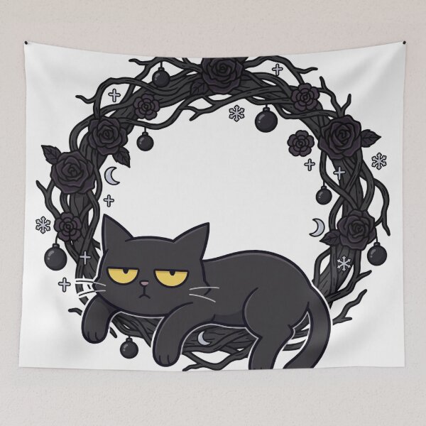 Item preview, Wreath Wrecker: Gothmas Cat Christmas designed and sold by Odd-jack.