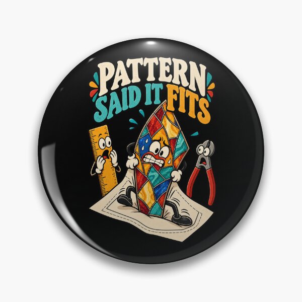 Item preview, Funny Stained Glass Pattern Said It Fits Humor designed and sold by MOTIFOLK.