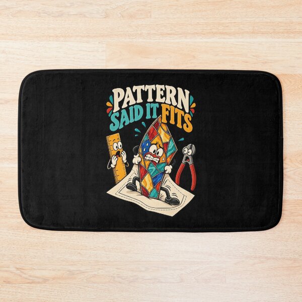 Item preview, Funny Stained Glass Pattern Said It Fits Humor designed and sold by MOTIFOLK.