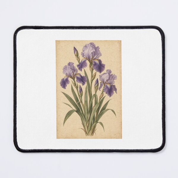 Item preview, Vintage Iris Botanical Art | Antique Purple Flower Illustration designed and sold by VoidBearer03.