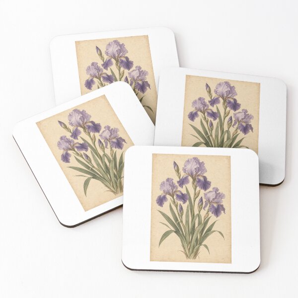 Item preview, Vintage Iris Botanical Art | Antique Purple Flower Illustration designed and sold by VoidBearer03.