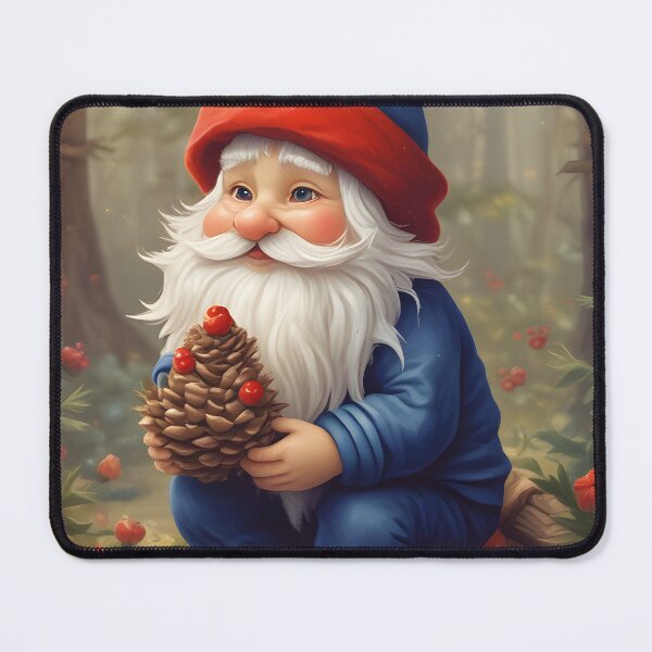 Item preview, Christmas Gnome with Pine Cone in the Woods designed and sold by ChromaLens.