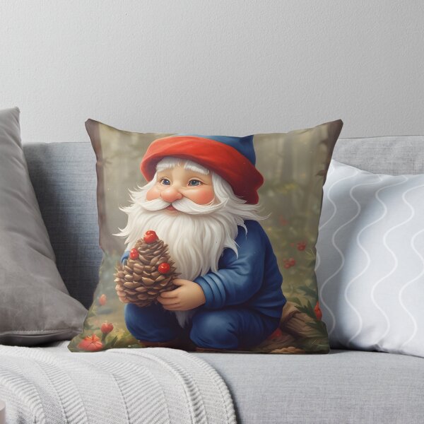 Item preview, Christmas Gnome with Pine Cone in the Woods designed and sold by ChromaLens.