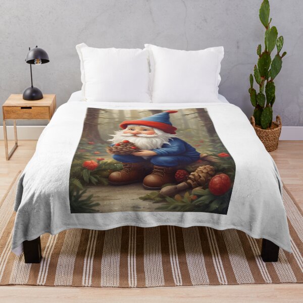 Item preview, Christmas Gnome with Pine Cone in the Woods designed and sold by ChromaLens.