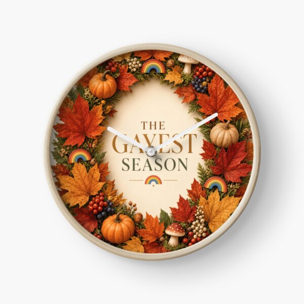Item preview, The Gayest Season Autumn Wreath Art designed and sold by ZhivanCrimson.