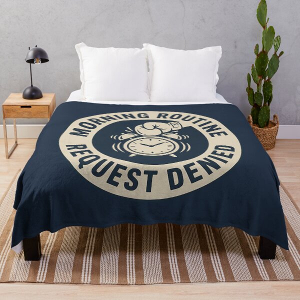 Item preview, Sarcastic Alarm Clock Morning Routine Denied Badge designed and sold by DripCultureLab.
