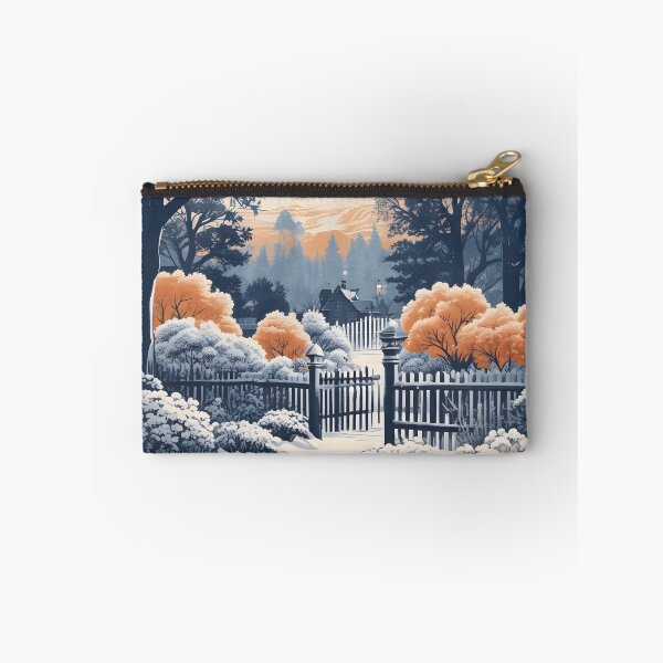 Item preview, Snowy Cottage Garden Under Moonlight designed and sold by ChromaLens.