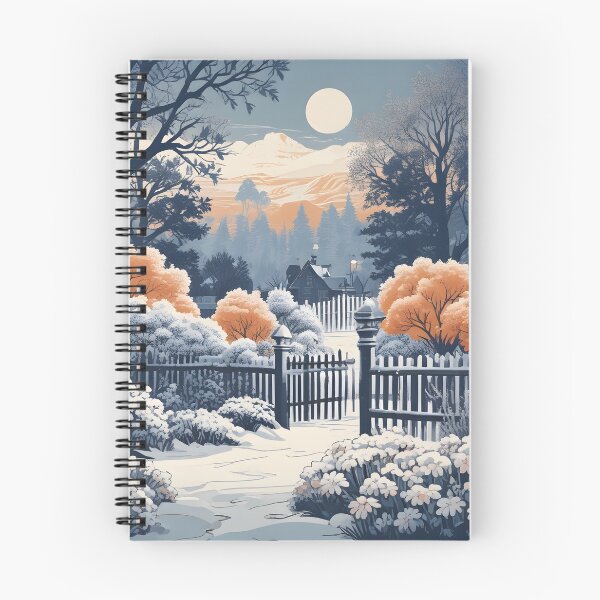 Item preview, Snowy Cottage Garden Under Moonlight designed and sold by ChromaLens.