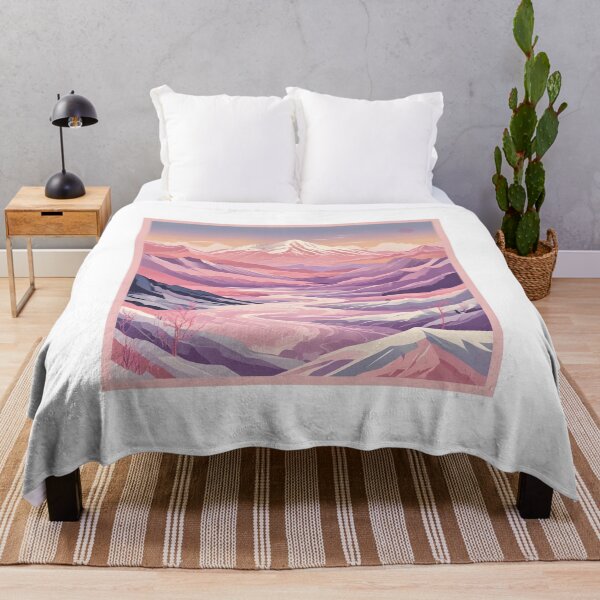 Item preview, Pink Winter Valley with Frozen River designed and sold by ChromaLens.