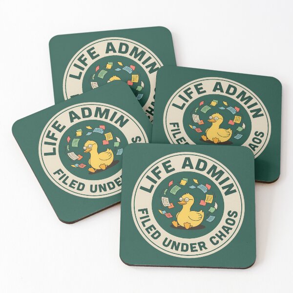 Item preview, Funny Calm Duck Life Admin Chaos Badge designed and sold by DripCultureLab.