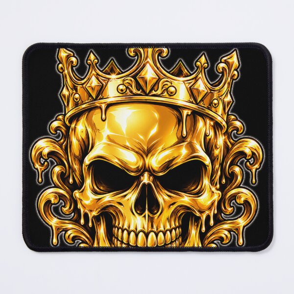 Item preview, Golden Crown Skull Molten Gold Art designed and sold by THAT-ONE-TEE.