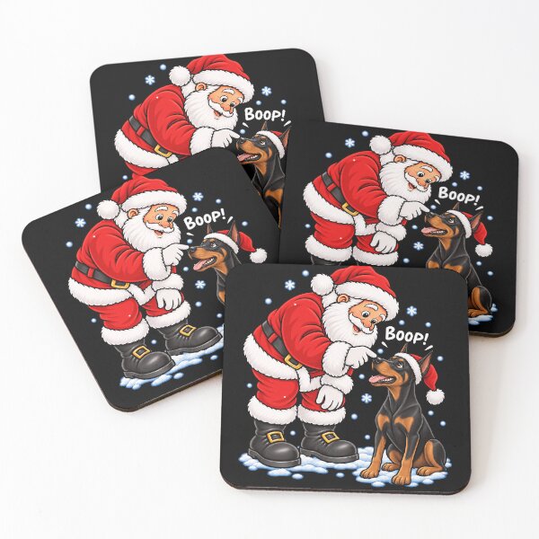 Item preview, Funny Doberman Pinscher Dog Santa Boop Merry Chirstmas Mom Dad designed and sold by rafaeltto.