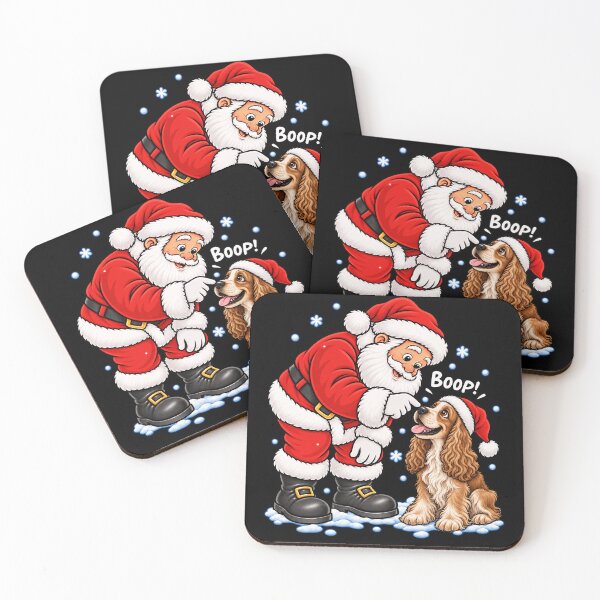 Item preview, Funny English Cocker Spaniel Dog Santa Boop Merry Chirstmas Mom Dad designed and sold by rafaeltto.
