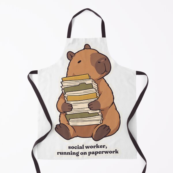 Item preview, Calm Capybara Social Worker Running on Paperwork designed and sold by OuqCreations.