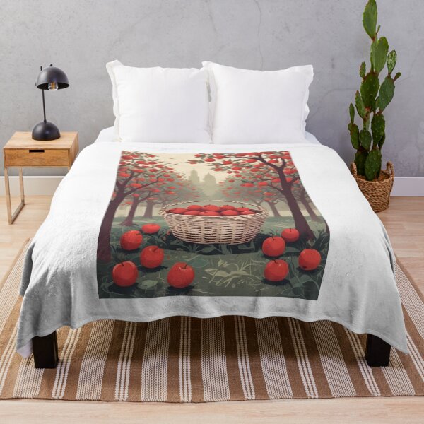 Item preview, Apple Orchard with Basket of Red Apples designed and sold by ChromaLens.