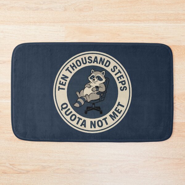 Item preview, Funny Raccoon Ten Thousand Steps Quota Badge designed and sold by DripCultureLab.