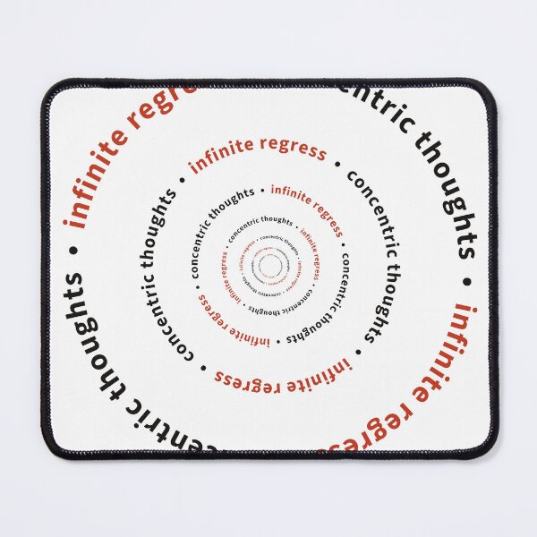 Item preview, Concentric Thoughts Infinite Regress Typography Shirt designed and sold by ink & Kern.