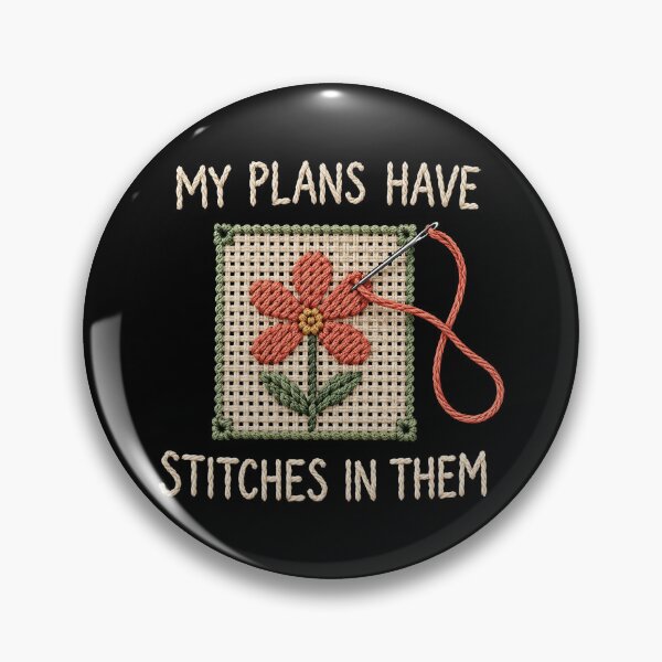 Item preview, Stitches In My Plans Needlepoint Humor designed and sold by Katalice Design.