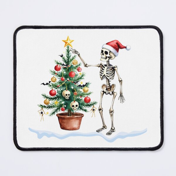 Item preview, Gothic Christmas Skeleton Shirt Design | Spooky Santa Skeleton and Decorated Tree | Dark Holiday Art designed and sold by LivingFullofFun.