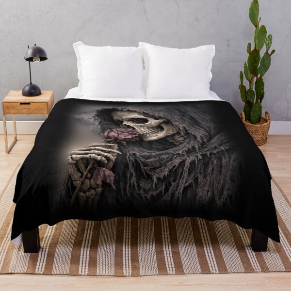 Item preview, Death smelling a rose - Halloween - Day off designed and sold by Code6Coffee.
