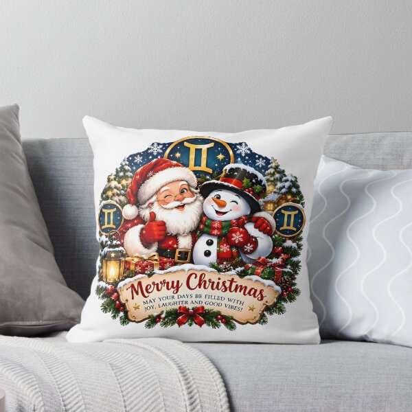 Item preview, Gemini Santa Snowman Merry Christmas Gift designed and sold by Zodiac Celestial Art.