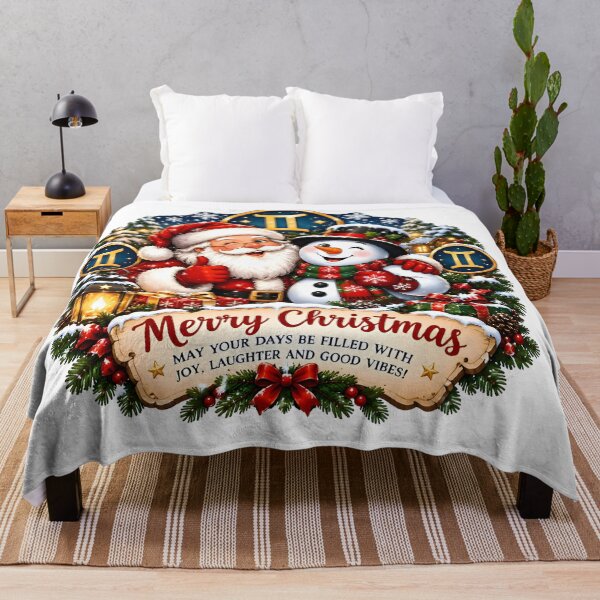 Item preview, Gemini Santa Snowman Merry Christmas Gift designed and sold by Zodiac Celestial Art.