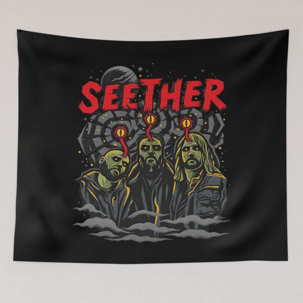 Item preview, Seether Psychedelic Horror Band Portrait designed and sold by TadeoNivar.
