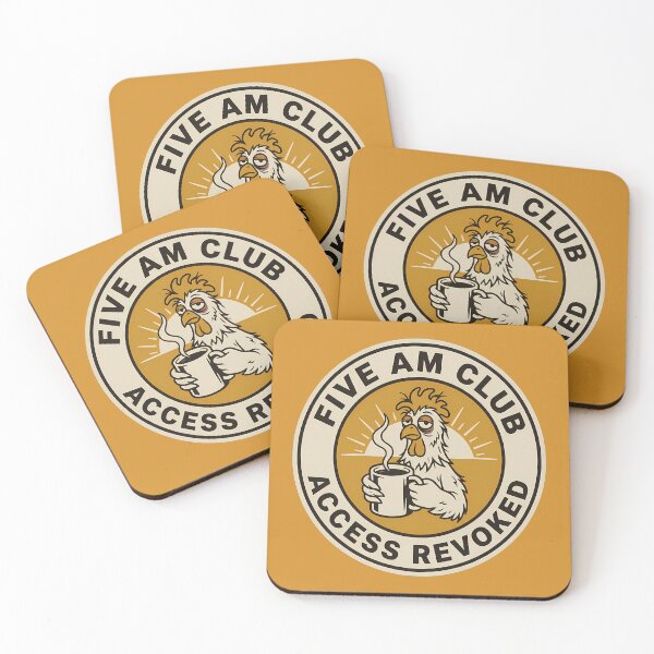 Item preview, Funny Rooster Five AM Club Revoked Badge designed and sold by DripCultureLab.