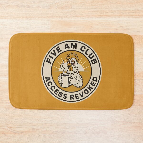 Item preview, Funny Rooster Five AM Club Revoked Badge designed and sold by DripCultureLab.