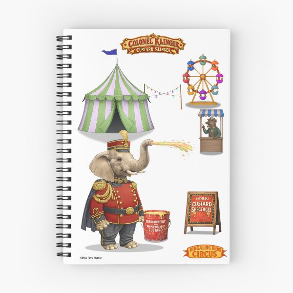 Item preview, Colonel Klinger, custard slinger: Vintage Circus Animal Parody designed and sold by MissTerryWoman.