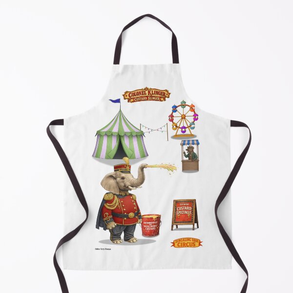 Item preview, Colonel Klinger, custard slinger: Vintage Circus Animal Parody designed and sold by MissTerryWoman.