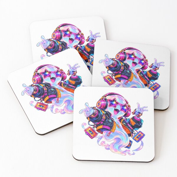 Item preview, Neon Ghost DJ Retro Anime Sticker designed and sold by Frenky Stickers.