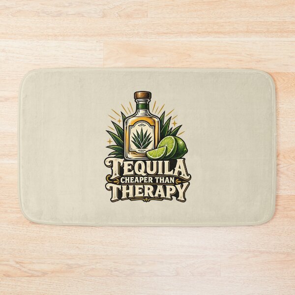 Item preview, Tequila Cheaper Than Therapy – Vintage Agave and Lime designed and sold by AwesomeBeyondLimits.
