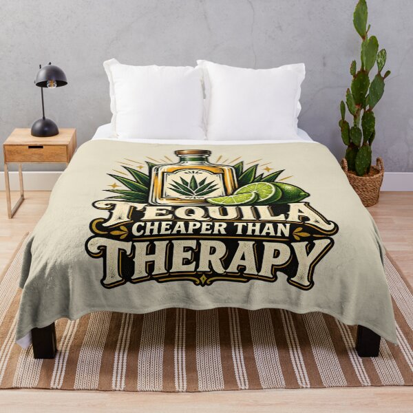 Item preview, Tequila Cheaper Than Therapy – Vintage Agave and Lime designed and sold by AwesomeBeyondLimits.