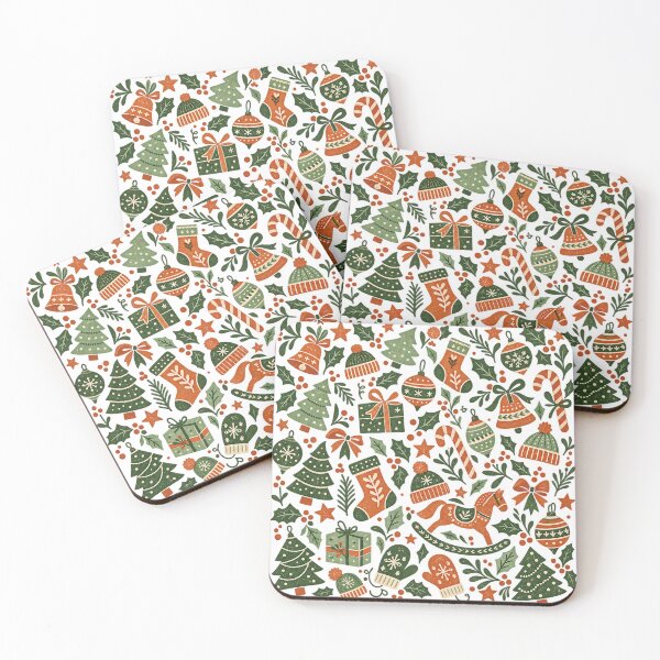 Item preview, Retro Christmas Pattern Trees Stockings Candy Canes designed and sold by DesignArtist.ia.